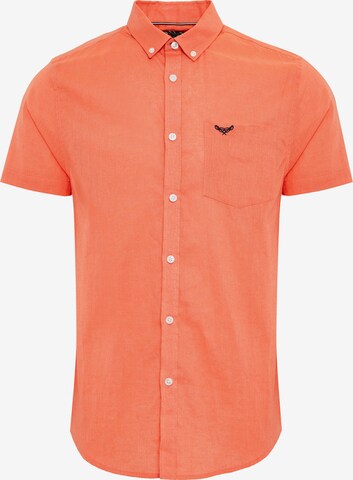 Chemise 'Dragon' Threadbare en orange : devant