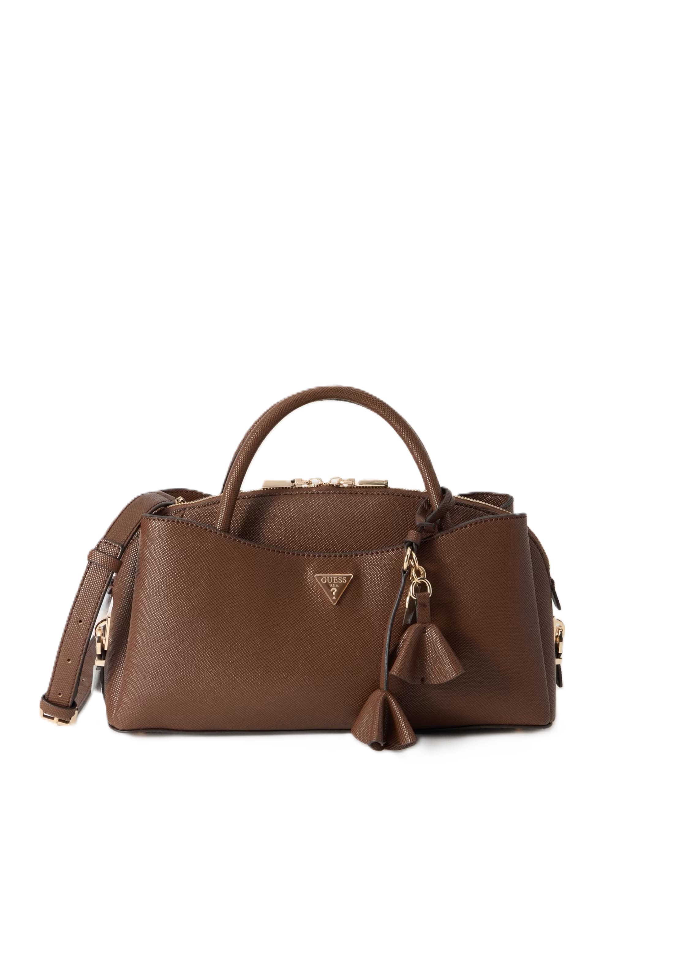 GUESS - Bolso de mano 'DANIELLE' en marrón: frente