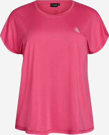 rožinė Zizzi Sportiniai marškinėliai 'ABASIC': priekis