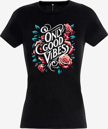 RMK Shirt 'Good Vibes Only' in Black: front
