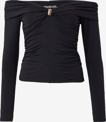 juoda Abercrombie & Fitch Marškinėliai: priekis