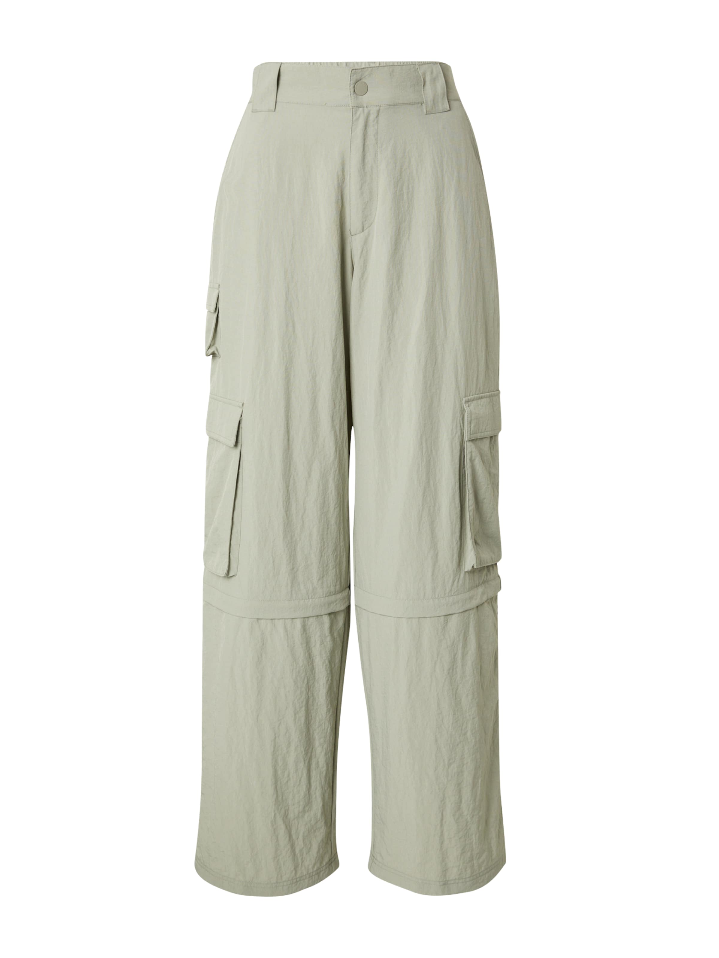 Tommy Jeans Szeroka nogawka Bojówki 'Claire' w kolorze zielony: przód