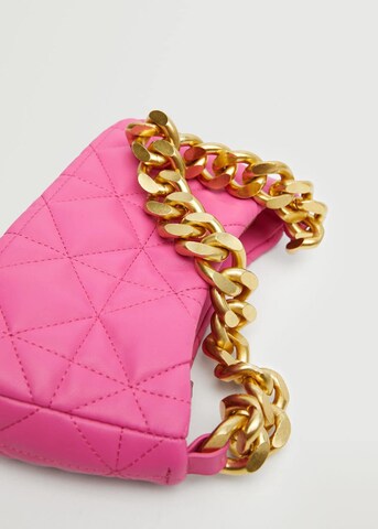 MANGO Schultertasche 'Chess' in Pink