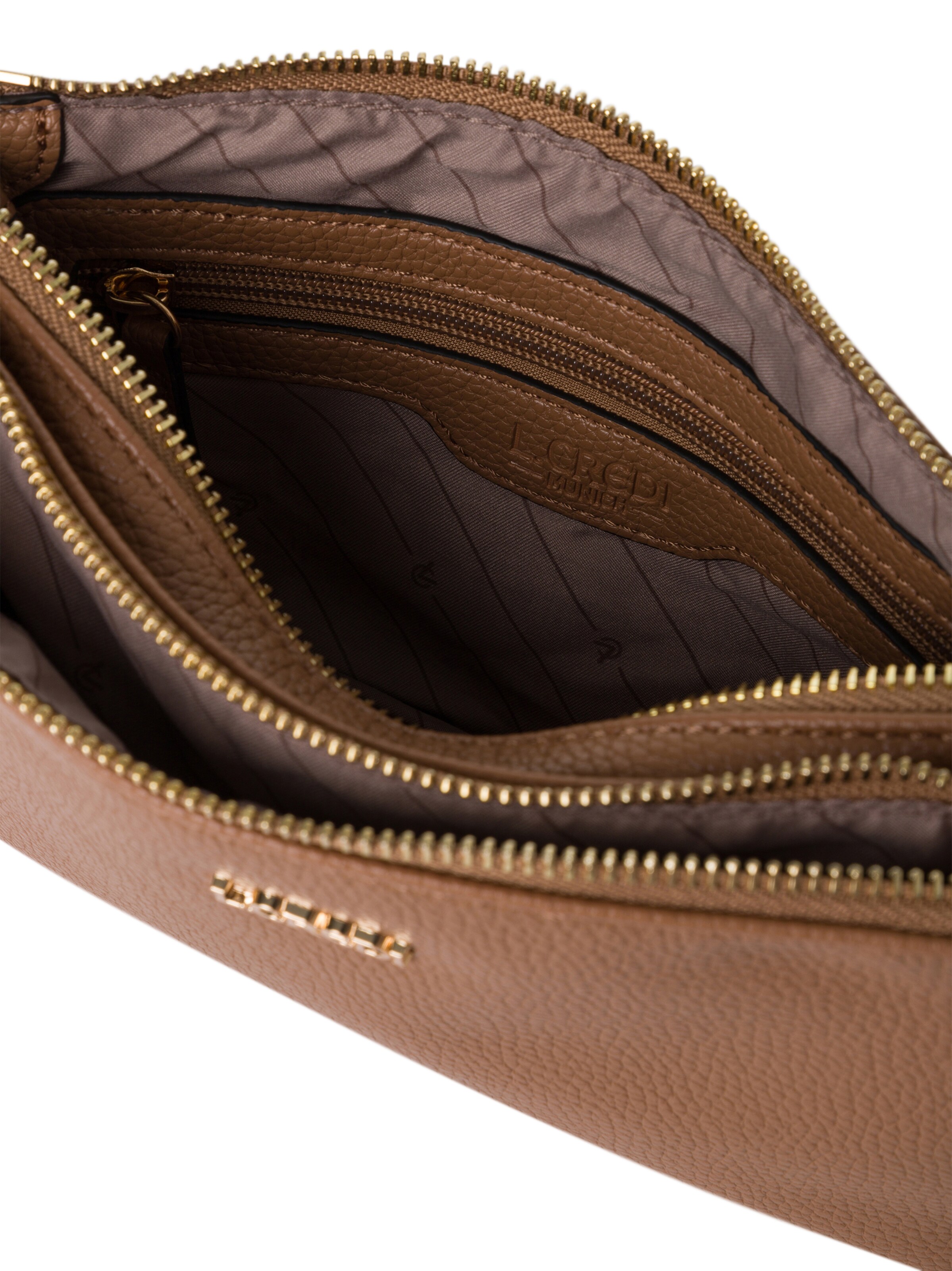 L.CREDI Schoudertas 'Ella' in Bruin