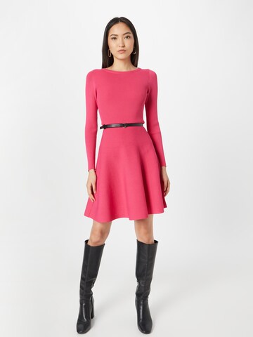Karen Millen Трикотажное платье в Ярко-розовый: спереди