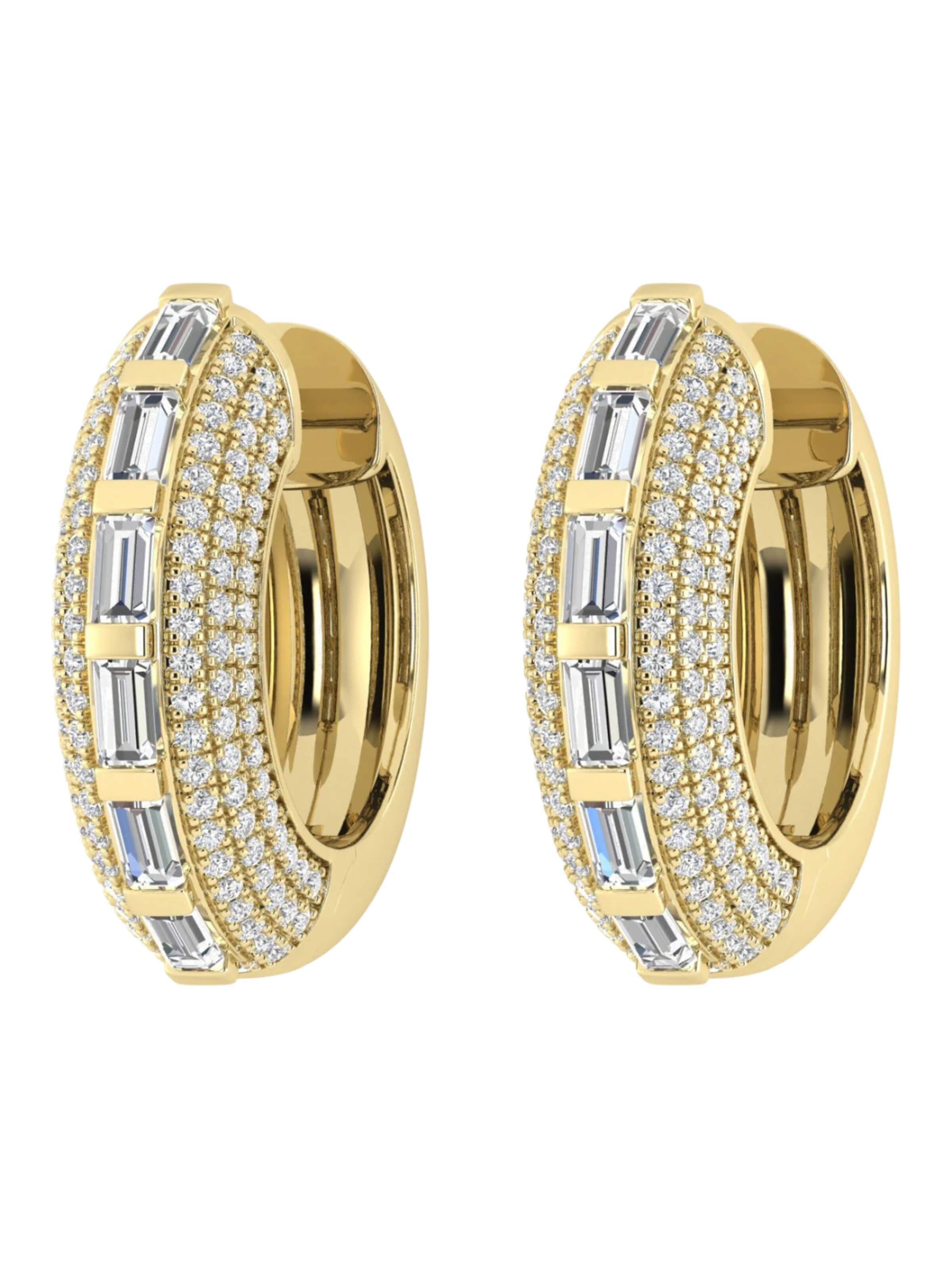 ETHISHER DIAMANTEN - Pendientes 'Ohrringe aus 375 Gelbgold mit Lab Grown Diamant' en amarillo