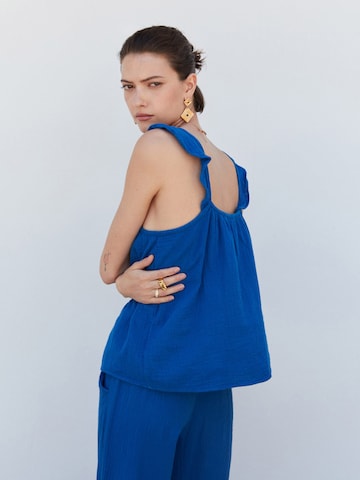 MANGO Top 'BAMBU' in Blue