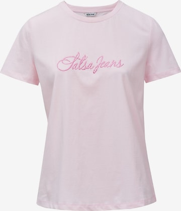 T-shirt Salsa Jeans en rose : devant