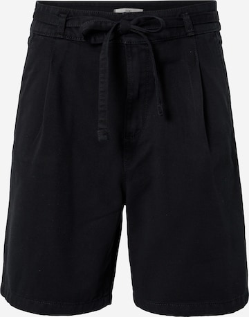 ESPRIT Pleat-Front Pants in Black: front