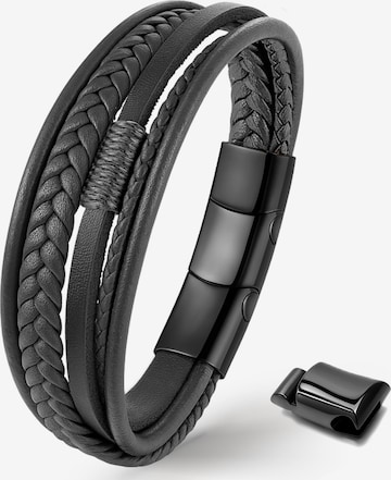 Bracelet 'LEDERARMBAND SHADOW' UNIQAL en noir : devant