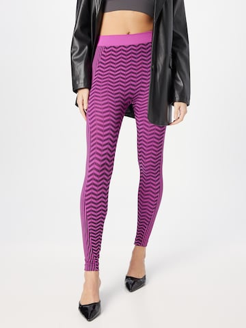 Nasty Gal Skinny Leggings in Purple: front