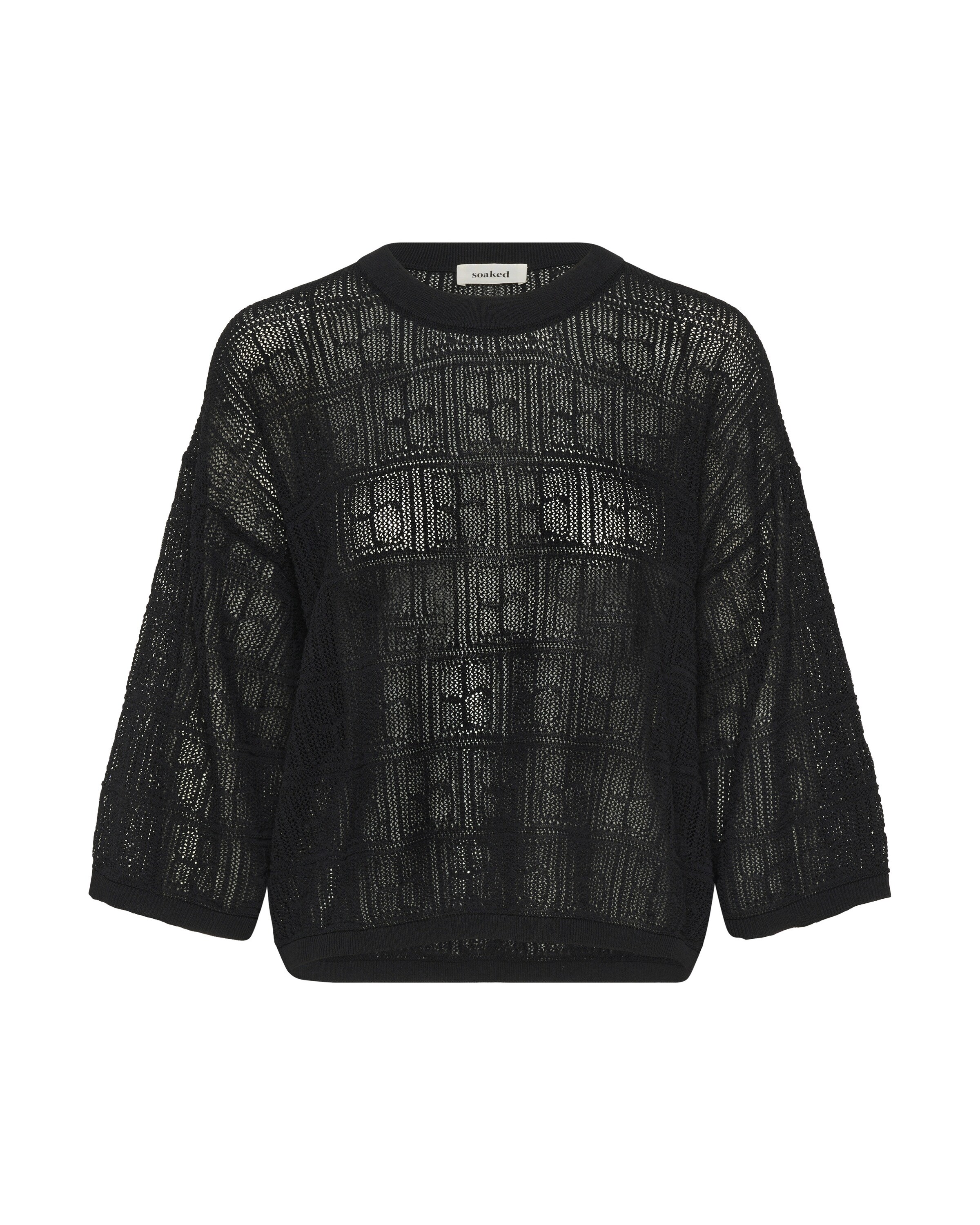 SOAKED IN LUXURY Sweater 'SLYasmine' in Black: front