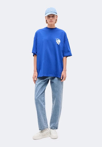 Karo Kauer T-Shirt in Blau