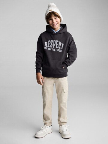 MANGO KIDS Sweatshirt 'RESPECT' in Grey