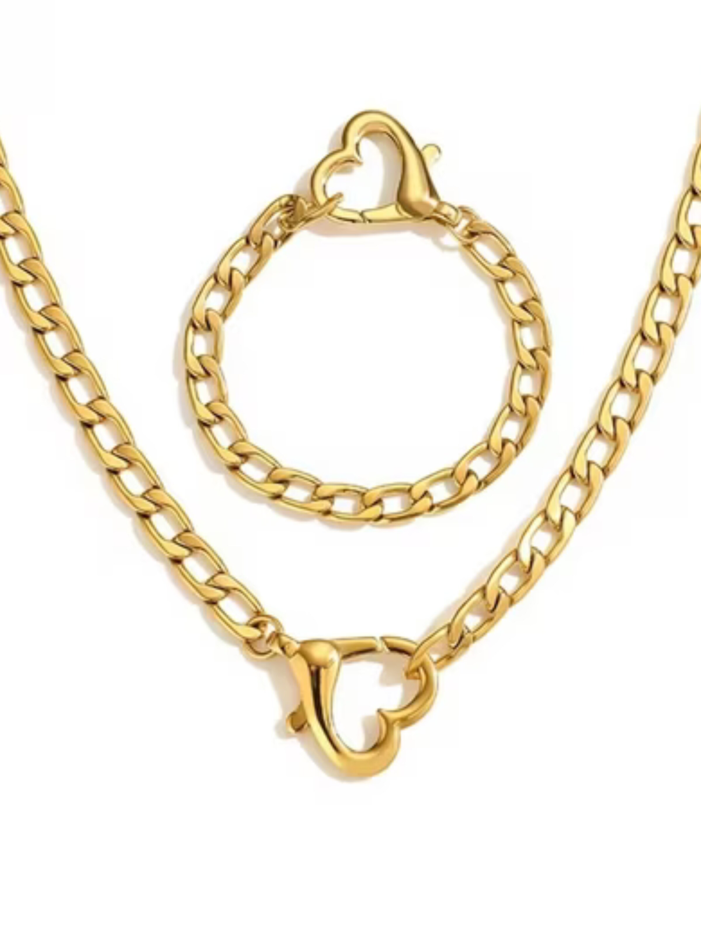 ROUGEMONT Jewellery Jewelry Set 'Statement' in Gold: front