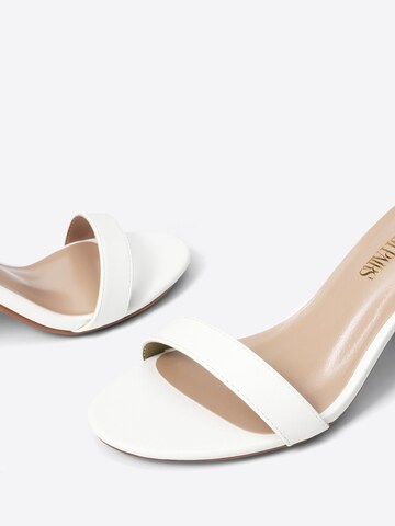 Dream Pairs Sandalen met riem 'Women's Chunky Block Heel Sandals, Open Toe Ankle Strap Dress Shoes' in Wit