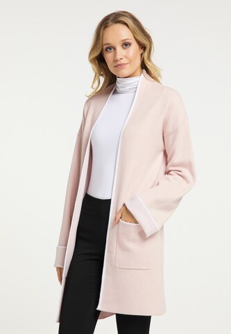 Manteau en tricot DreiMaster Klassik en rose : devant