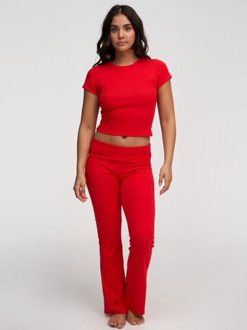 évasé Leggings 'Cotton Flared Bootcut Leggings' cfab (formerly creamy fabrics) en rouge