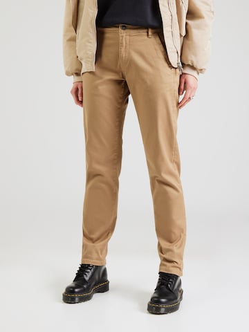 Effilé Pantalon chino 'Kate' G-STAR en marron : devant