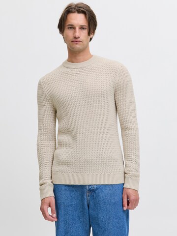 Pull-over 'JREBFRAME' JJ Rebel en beige : devant