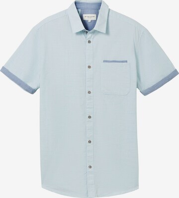 Coupe regular Chemise TOM TAILOR en bleu : devant