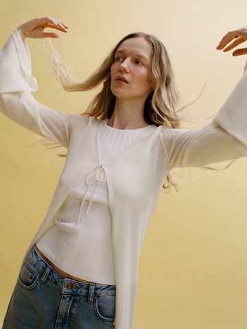 ABOUT YOU x Marie von Behrens Knitted Top 'Anna' in White