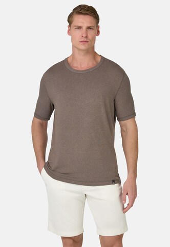 Boggi Milano Shirt in Bruin: voorkant