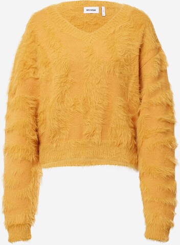 WEEKDAY Sweater 'Cora' in Yellow: front