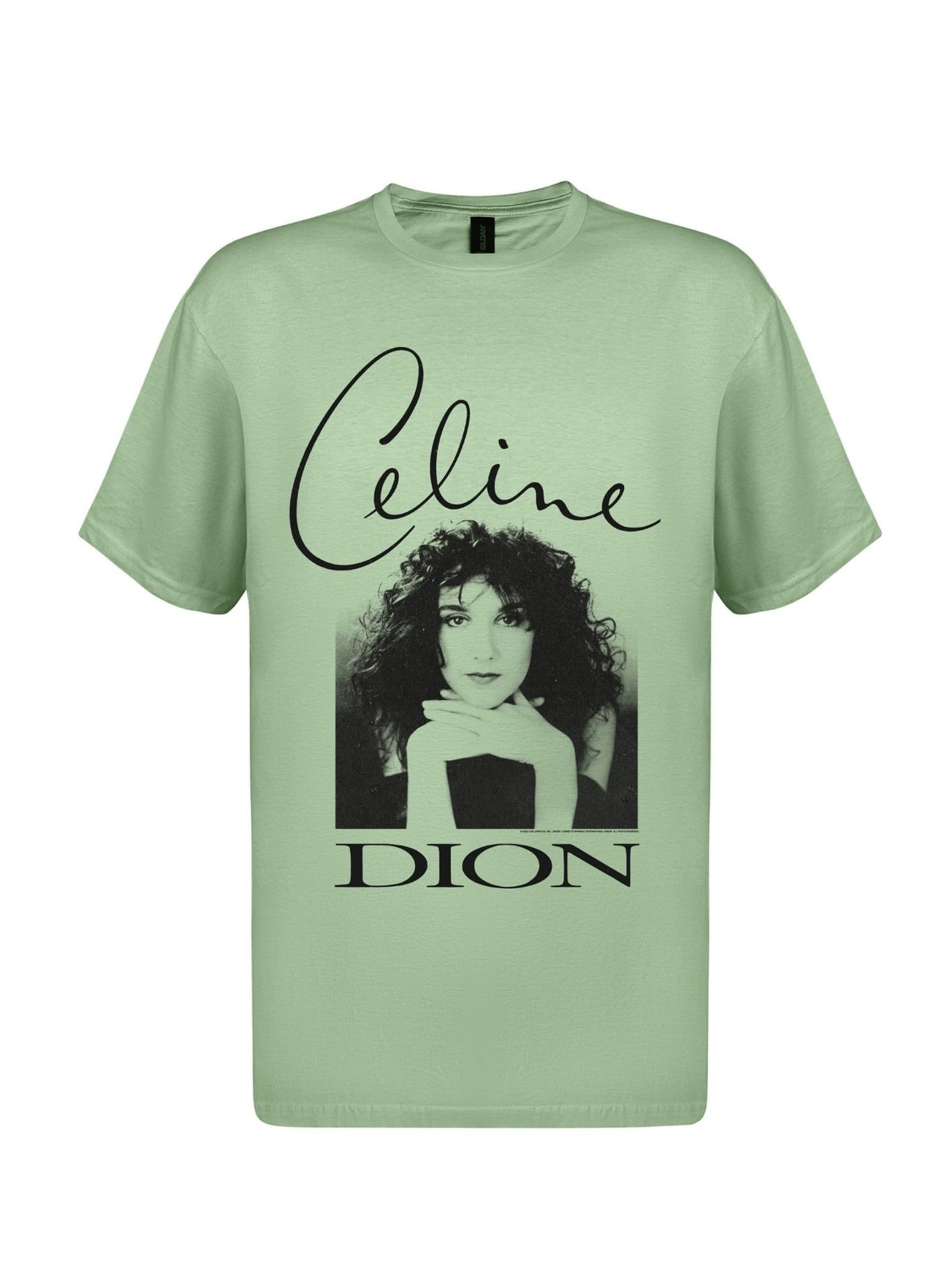 Rockshirts Shirt 'Celine Dion Young Celine Posing'‌‌‌‌‌‌‌‌‌‌ in Grün: Vorderseite