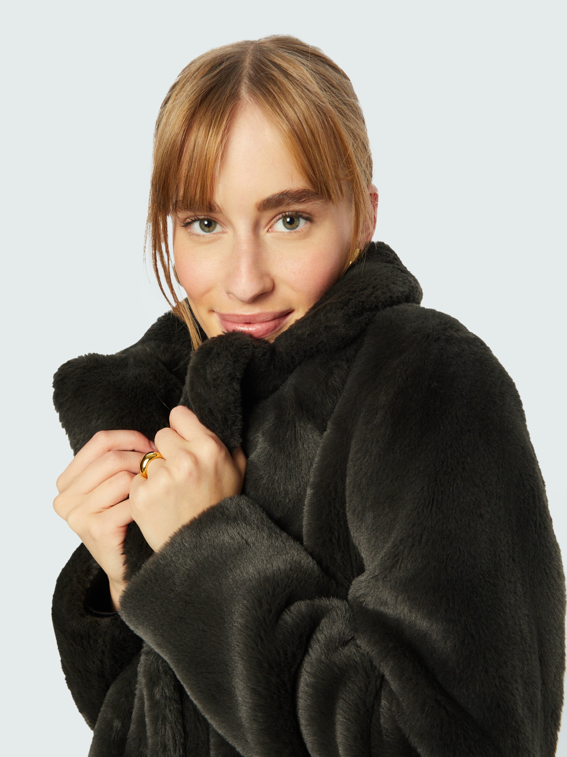 Oakwood faux fur coat deals