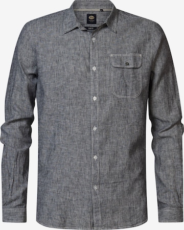 Coupe regular Chemise Petrol Industries en bleu : devant