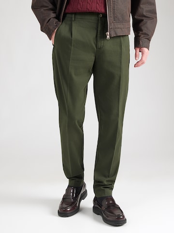 Hackett London Tapered Pantalon 'Sloane' in Groen: voorkant