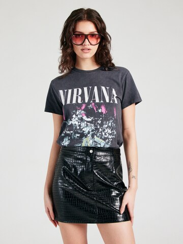 TOPSHOP - Camisa 'Nirvana' em cinzento