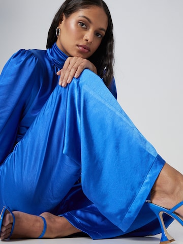 ABOUT YOU x Emili Sindlev Wide leg Pleat-Front Pants 'Elva' in Blue