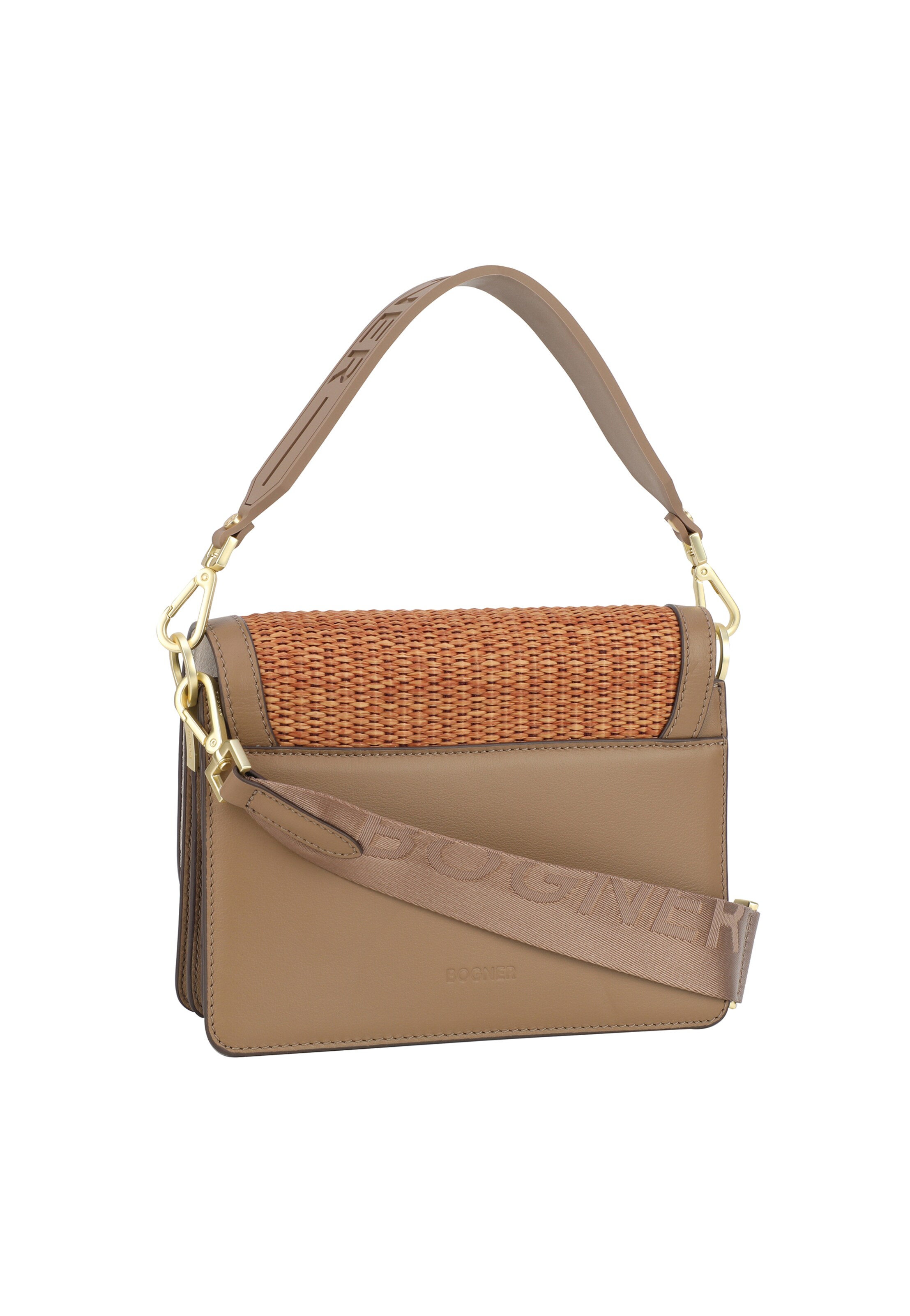 BOGNER Schoudertas 'Bex Rafia Eartha' in Bruin