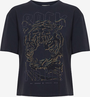 T-shirt 'MARIAH' ICHI en bleu : devant