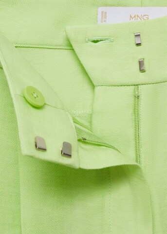 MANGO Loose fit Pleated Pants 'Lime' in Green