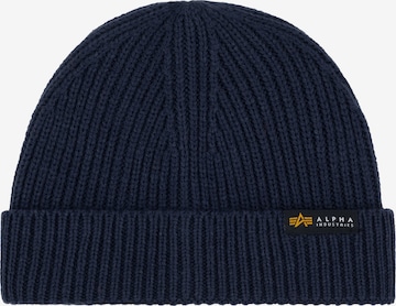 ALPHA INDUSTRIES Muts in Blauw: voorkant