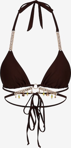 Top per bikini 'Seychelles' di Moda Minx in marrone: frontale