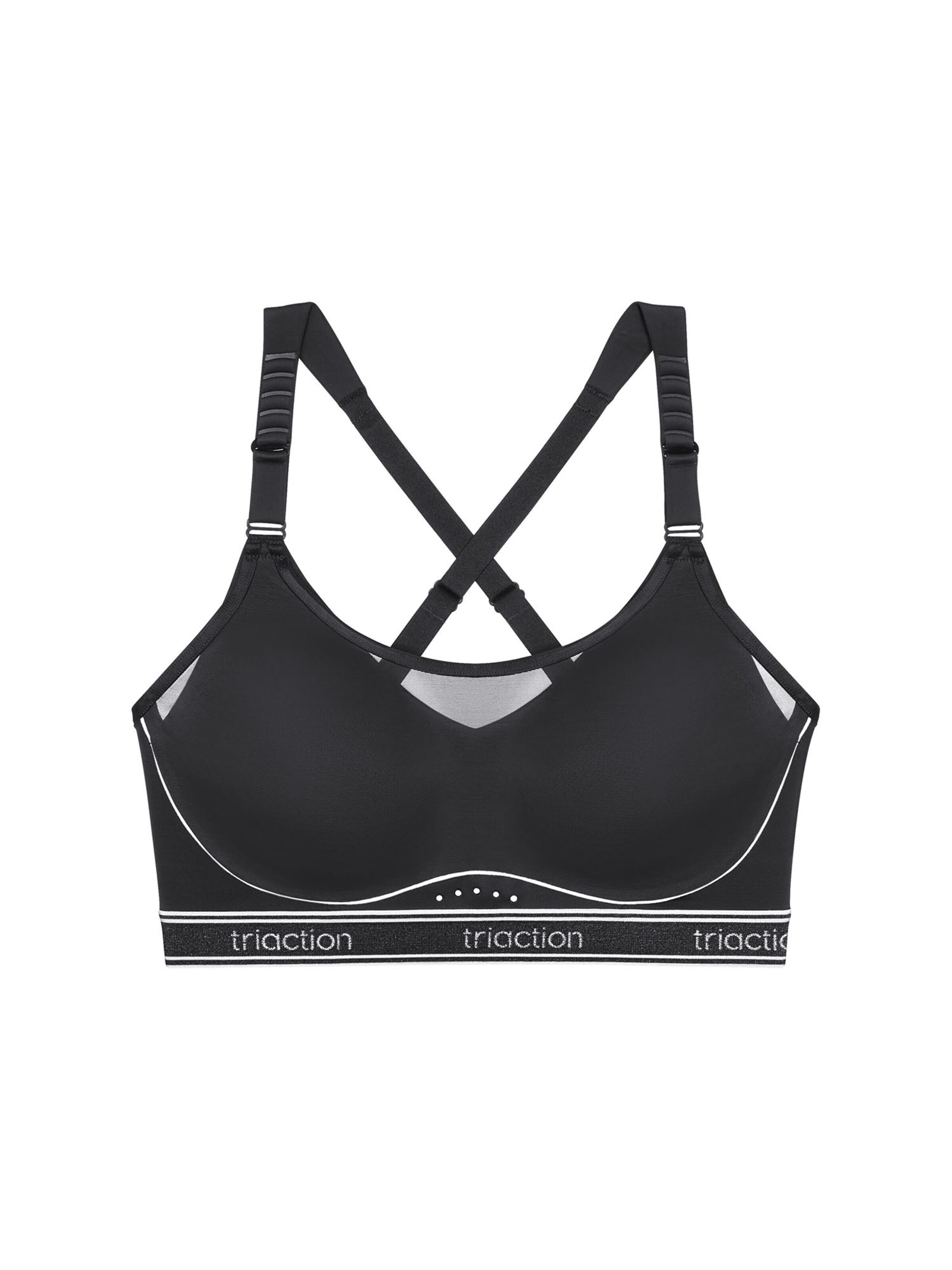 TRIUMPH Bustier Sport bh ' Triaction Cardio Air ' in Zwart