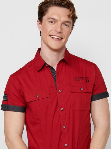 KOROSHI Slim fit Overhemd in Rood