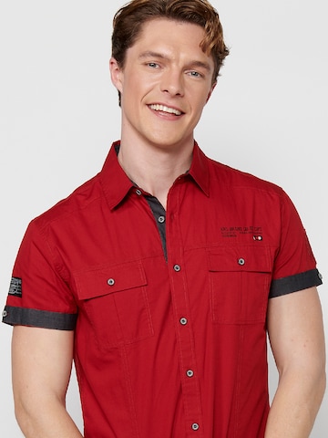 KOROSHI Slim Fit Hemd in Rot