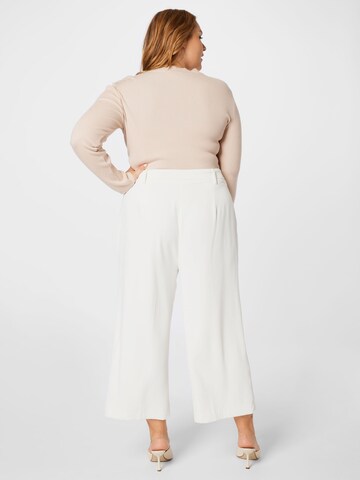 Wide Leg Pantalon à plis 'Brianna' Forever New Curve en blanc