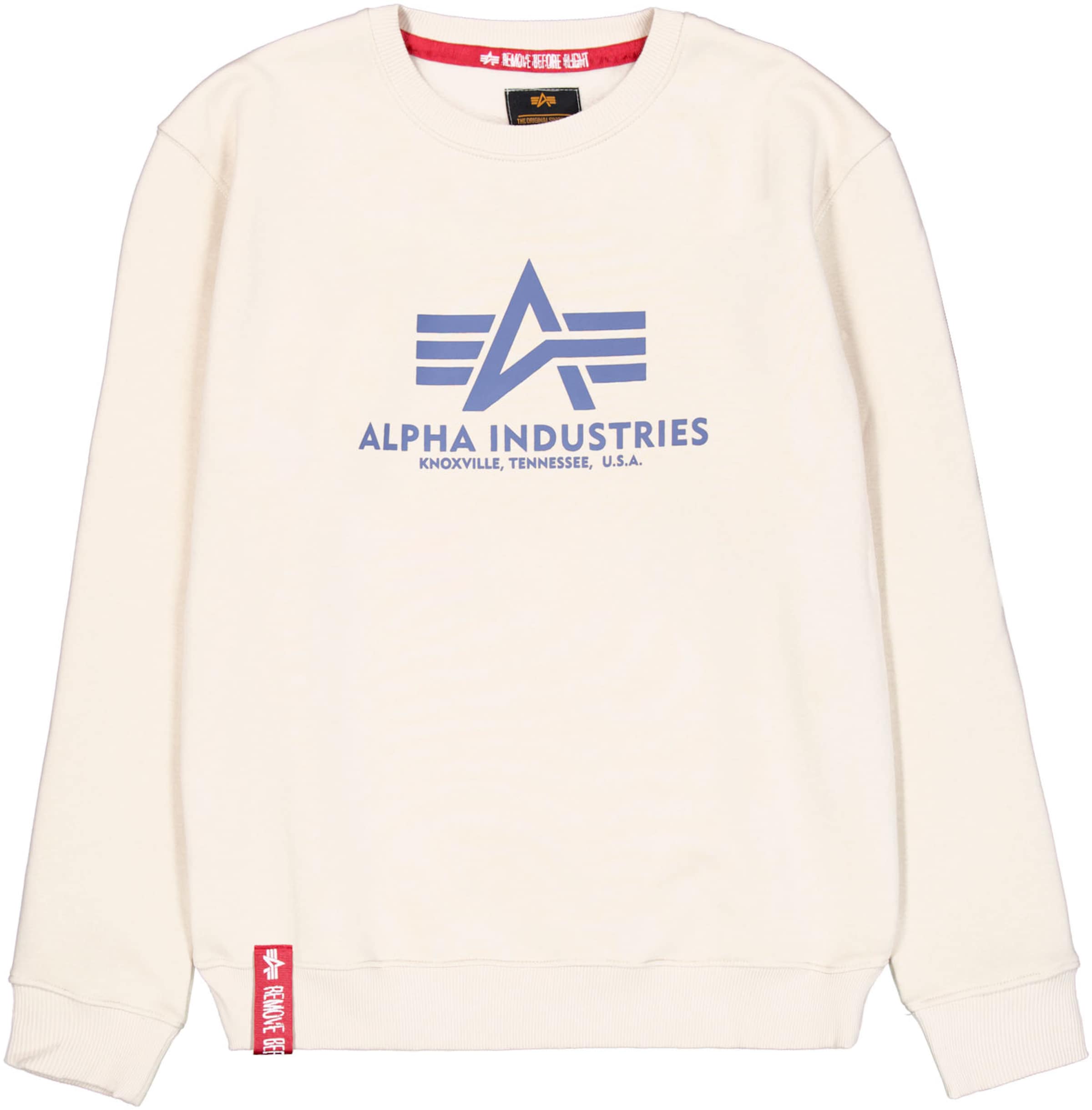 ALPHA INDUSTRIES Sweatshirt in White: front