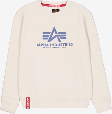 ALPHA INDUSTRIES Sweatshirt in Wit: voorkant