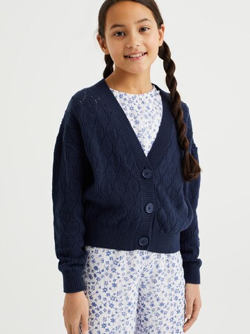 WE Fashion Strickjacke in Blau