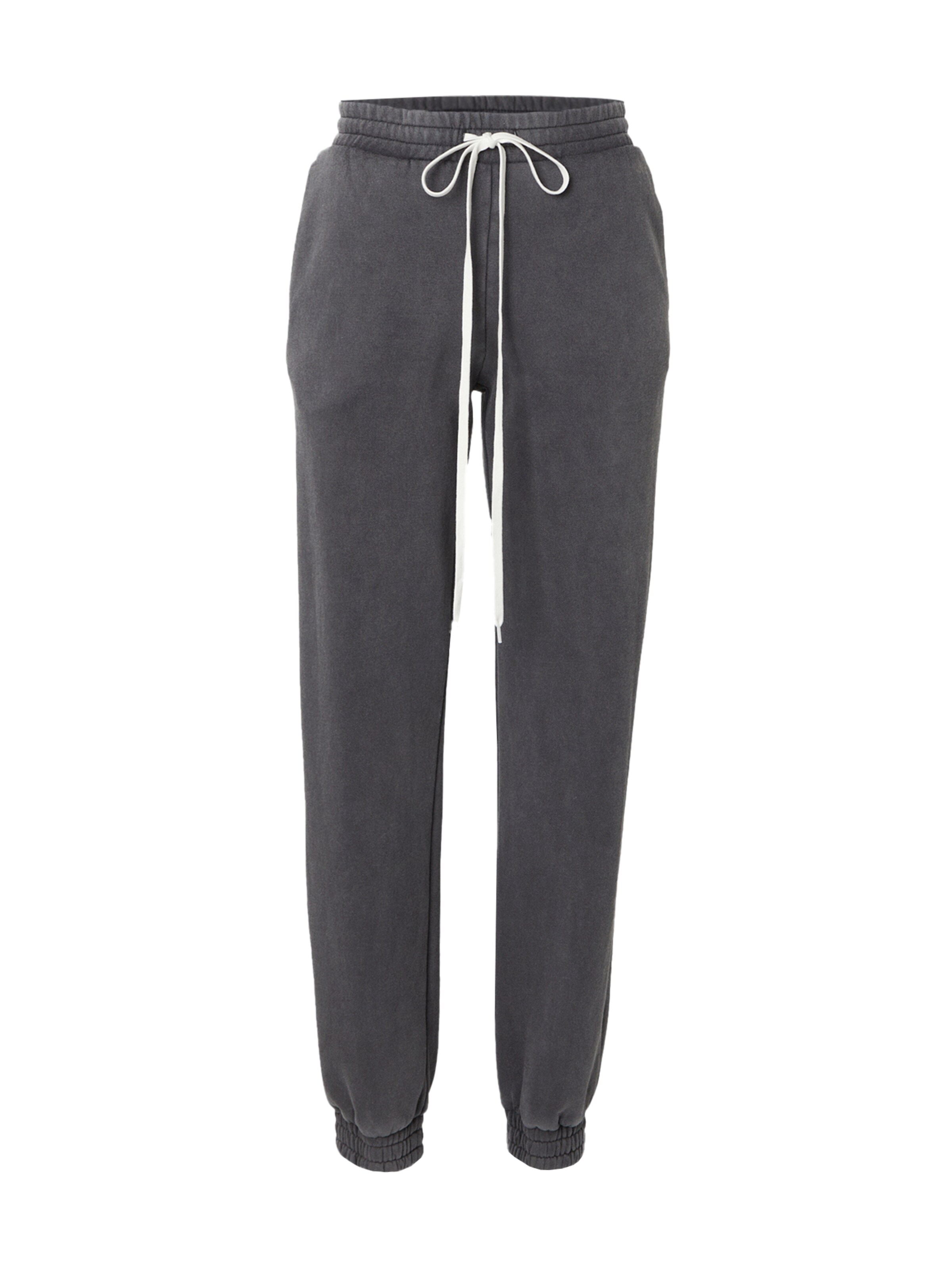 Monki Tapered Trousers in Black: front