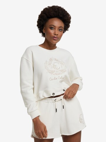 Carlo Colucci Sweatshirt ' De Bacco ' in White: front