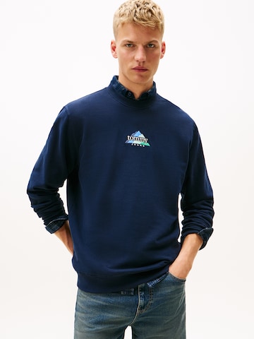 Tommy Jeans Суичър 'DNA PLAY' в синьо: отпред