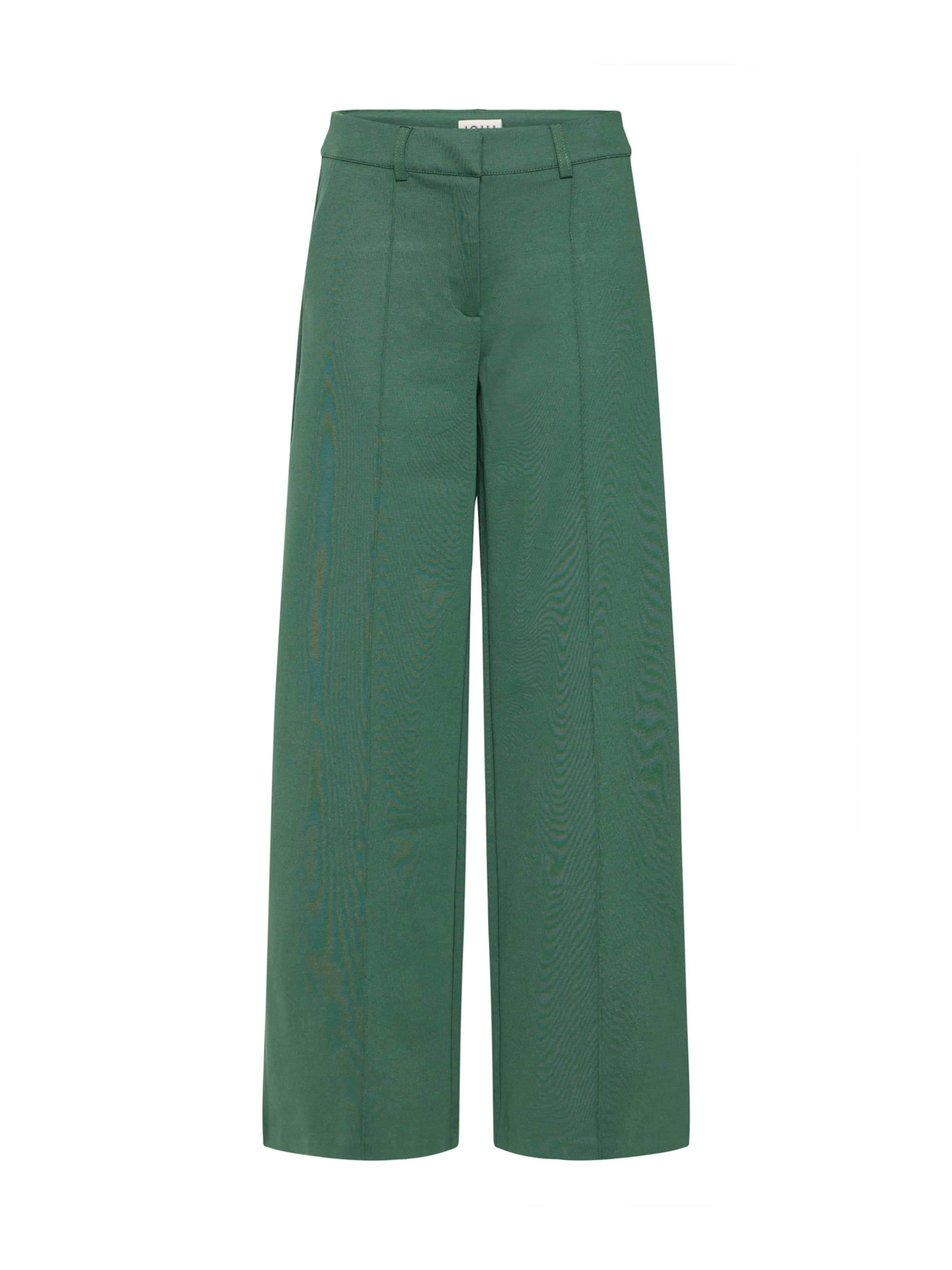 ICHI Wide leg Pleated Pants 'ICHKate' in Green: front